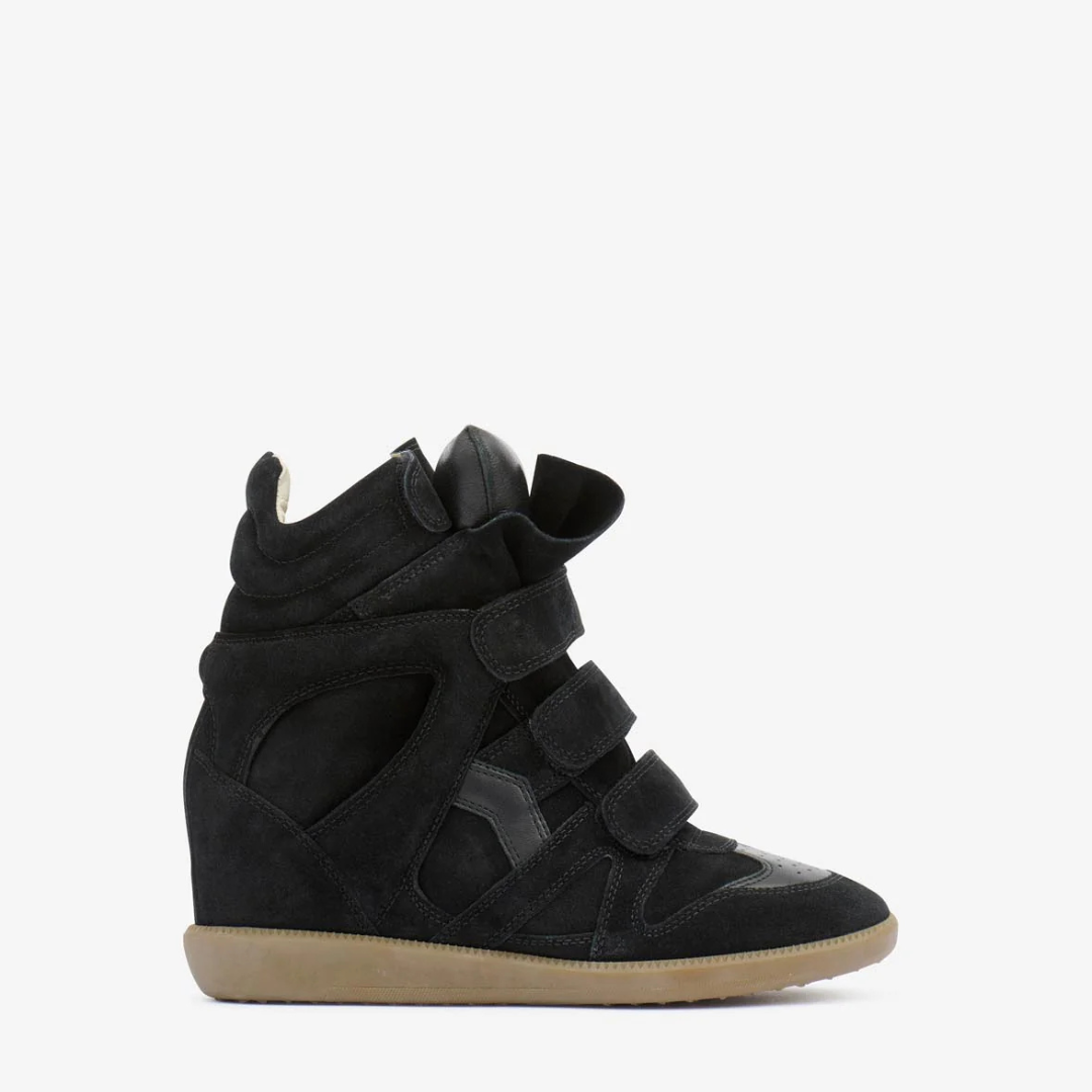 Triple-Strap Wedge Sneakers