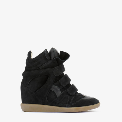 Triple-Strap Wedge Sneakers